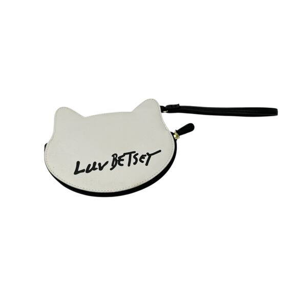Luv Betsey By Betsey Johnson Leopard Print Cat Face Wristlet Bag Coin Purse 99 - Picture 8 of 10